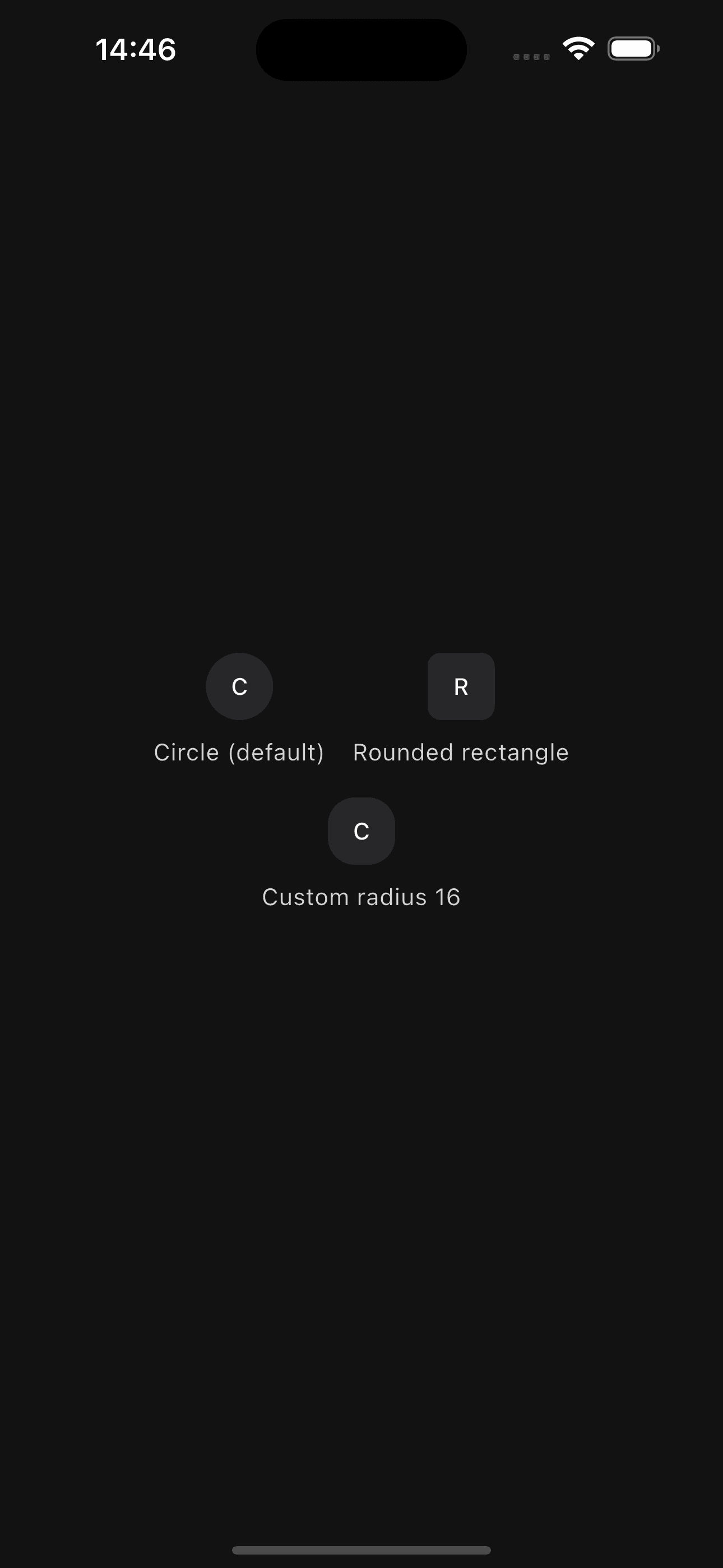 Avatar shapes preview