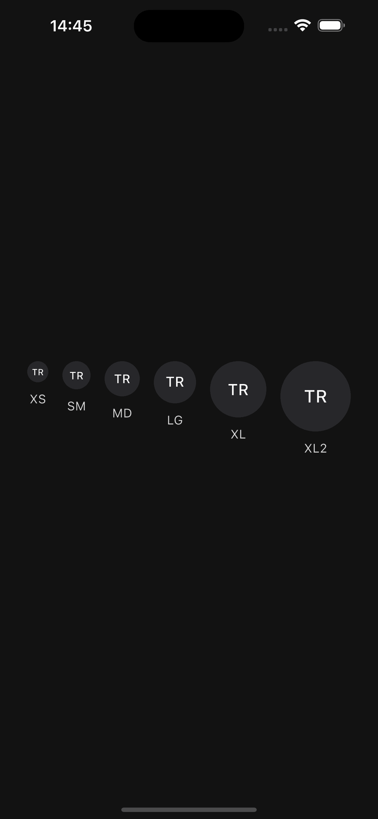 Avatar sizes preview