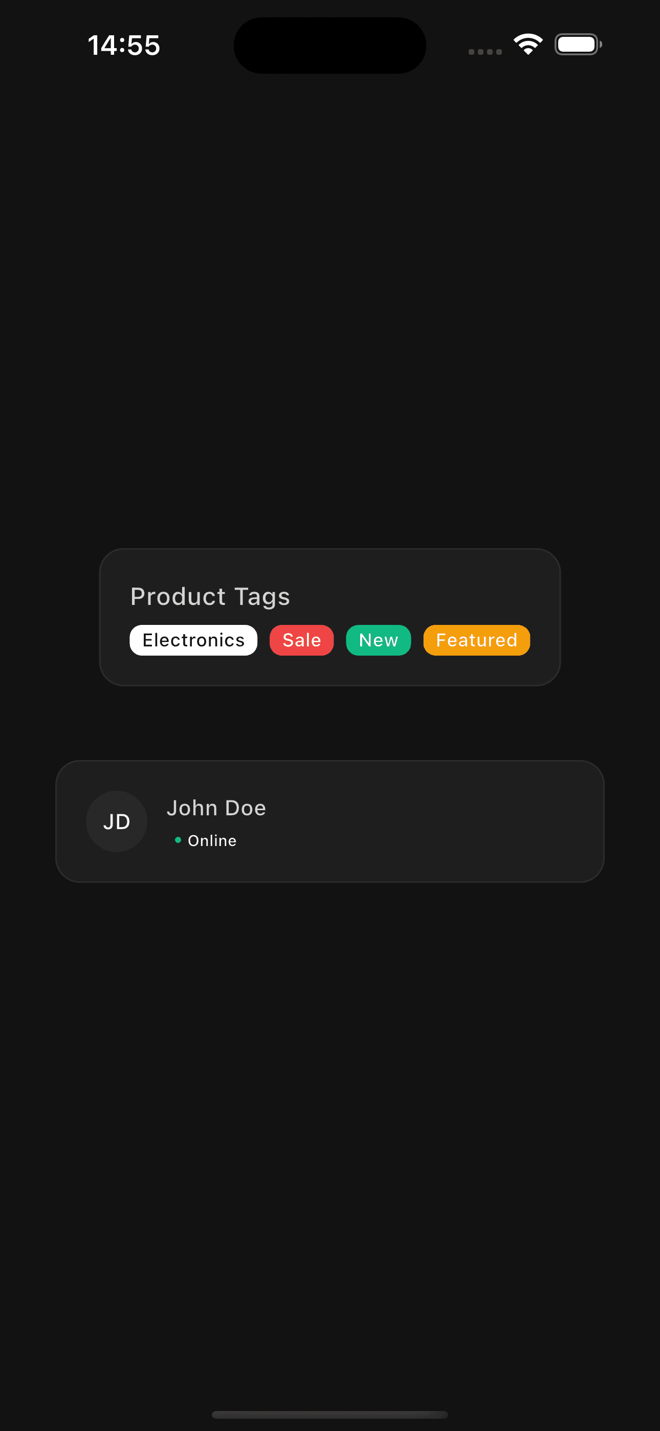 Basic badge component preview