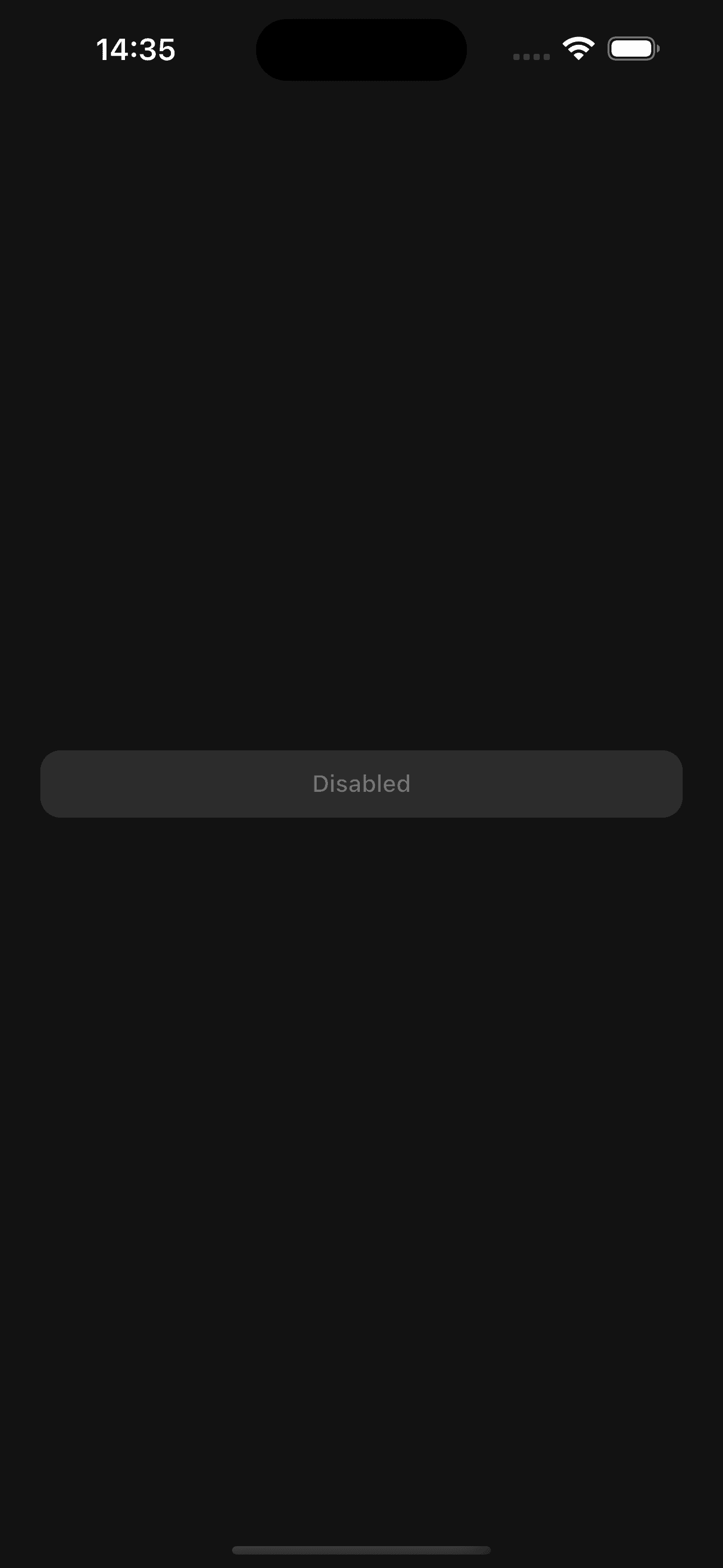 Button disabled state preview