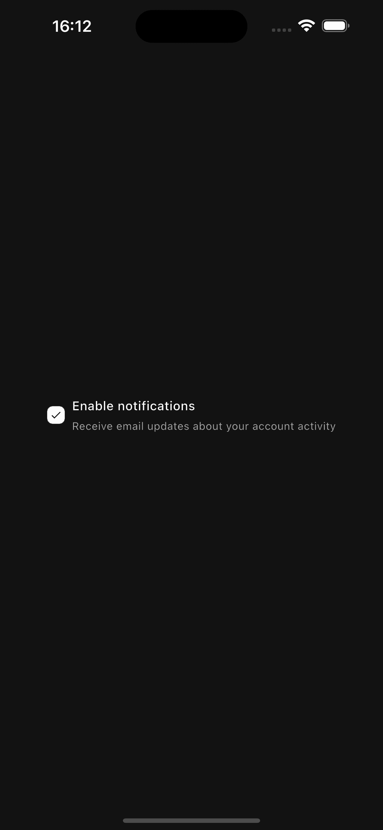 Checkbox with description preview