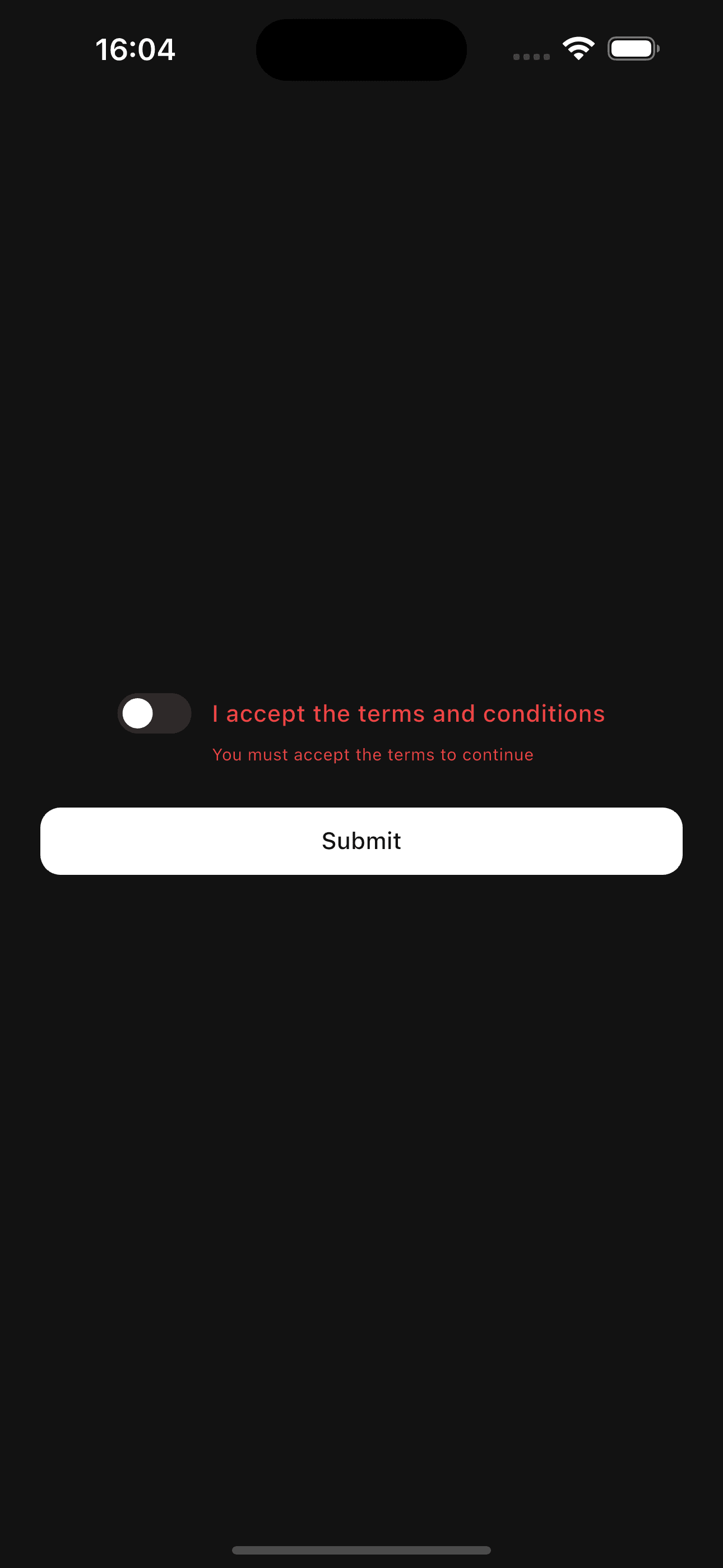 Toggle error state preview