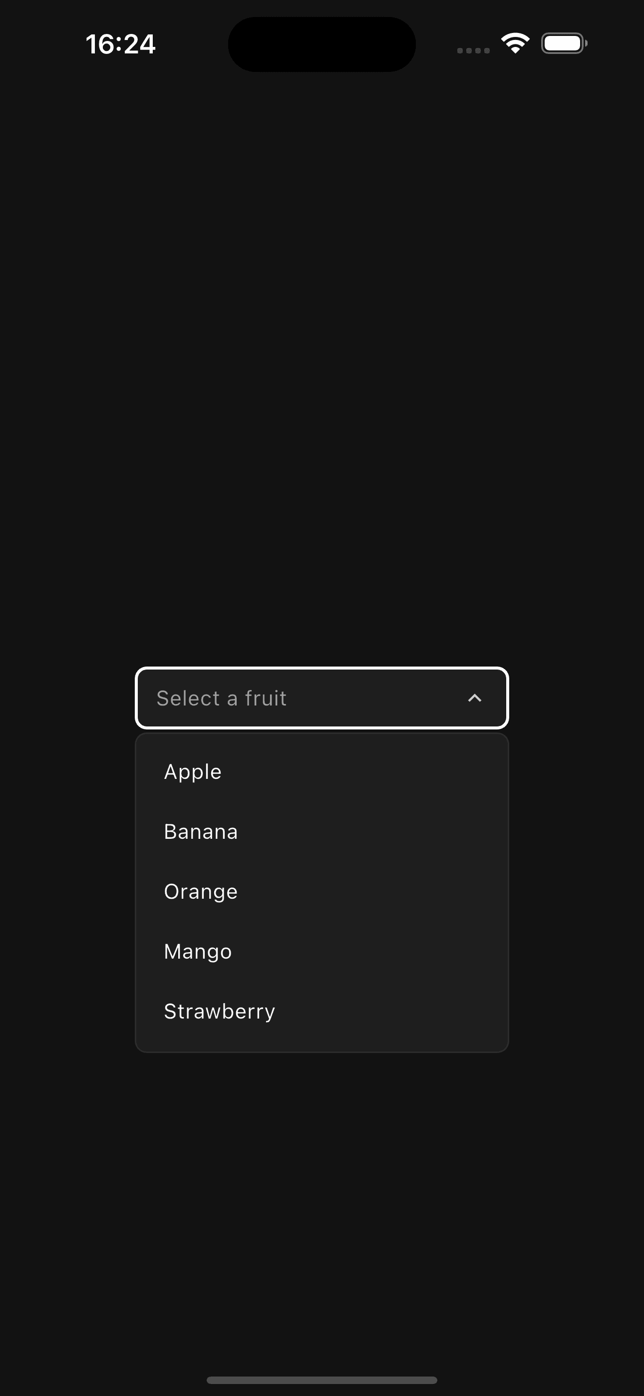 Basic dropdown preview