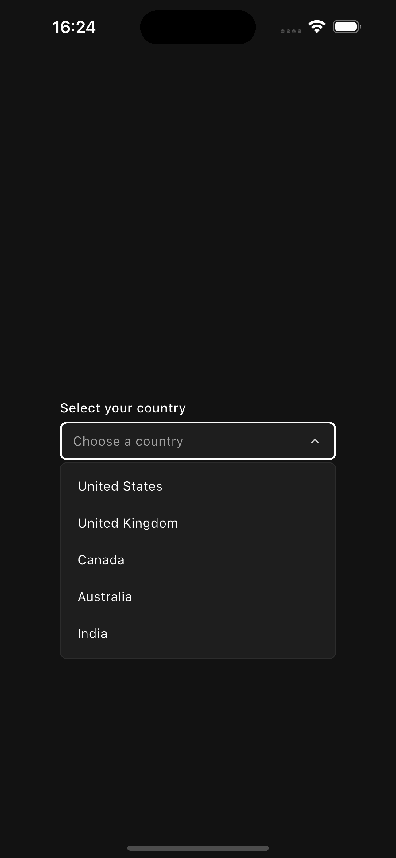 Dropdown with label preview